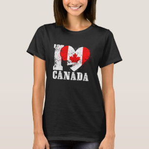 Camiseta Patriotic Heart Canadian Flag I Love Canada