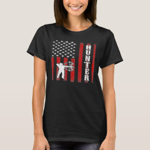 Camiseta Patriotic Hunter Archery Arco Americano Caçando de