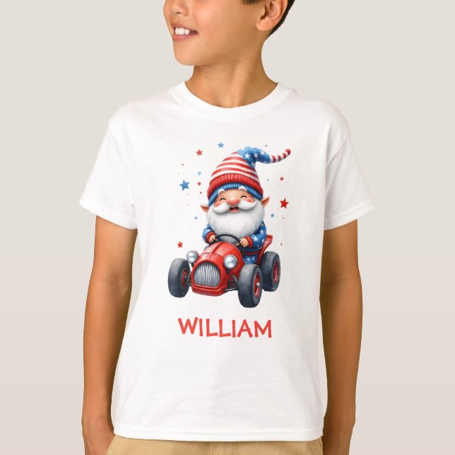 Camiseta Patriotic Independence Day Birthday (Frente)
