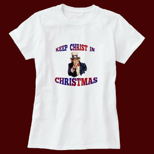 Camiseta Patriotic Keep Christ In Christmas Shirts