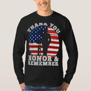 Camiseta Patriotic Memorial Day Soldier Obrigado Honra E