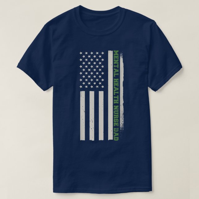 Camiseta Patriotic Nursing Hospital Doctor Mental Health Nu (Frente do Design)