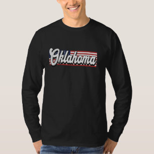 Camiseta Patriotic Oklahoma USA Flag Stripe Home State Okla