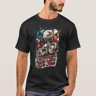Camiseta Patriotic Old Biker American Flag Vintage Motor