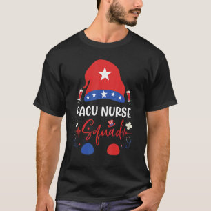 Camiseta Patriotic Pacu Nurse Squad Gnomo 4 De Julho Gnomo