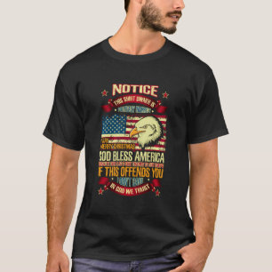 Camiseta Patriotic Politically Incorrect God Bless America