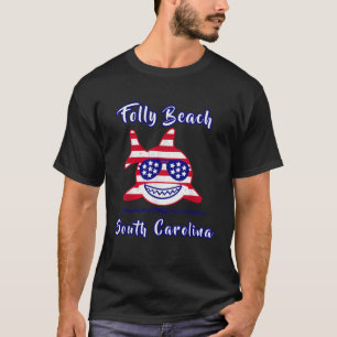 Camiseta Patriotic Shark, 4 de julho, American Flag USA Fol