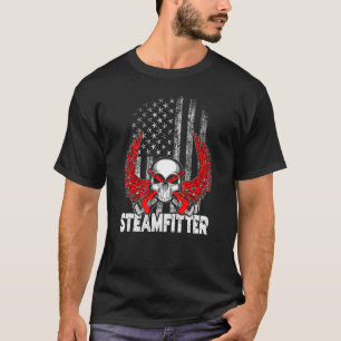Camiseta Patriotic Steamfitter EUA Flag Plumber Pi