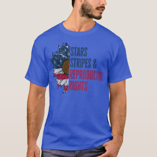 Camiseta Patriotic Sunflower USA Stars Strips Reprodutivo