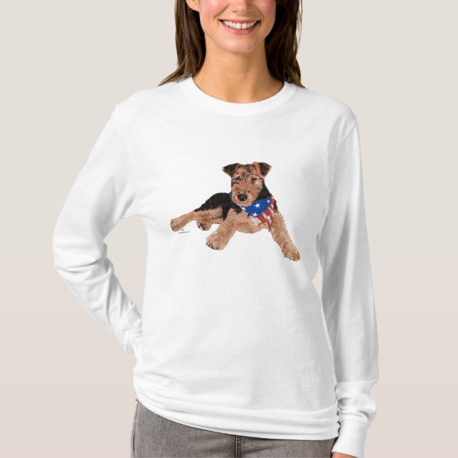 Camiseta Patriotic Terrier Puppy (Frente)