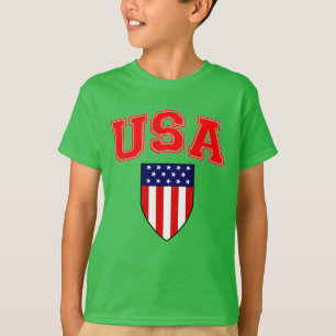 Camiseta Patriotic U.S.A American Flag Shield