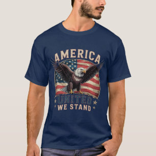 Camiseta Patriotic United we Stand American Flag T-Shirt