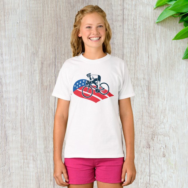 Camiseta Patriotic USA de ciclismo de bandeira americana em (Criador carregado)
