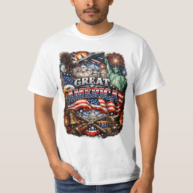 Camiseta Patriotic USA Eagle Pride T-Shirt for Americans" (Frente)