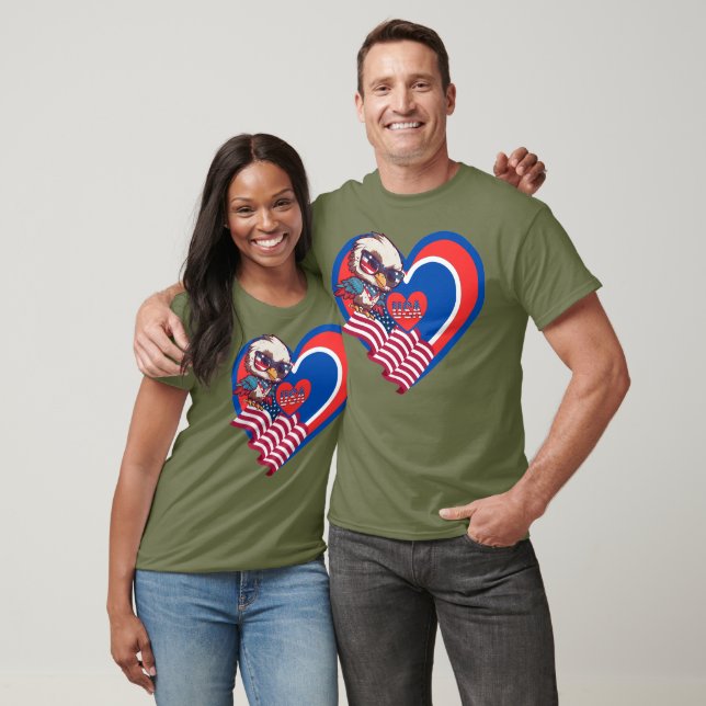 Camiseta patriotic USA eagle T-Shirt (Unissex)