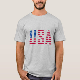 Camiseta "Patriotic USA Flag T-Shirt Design".