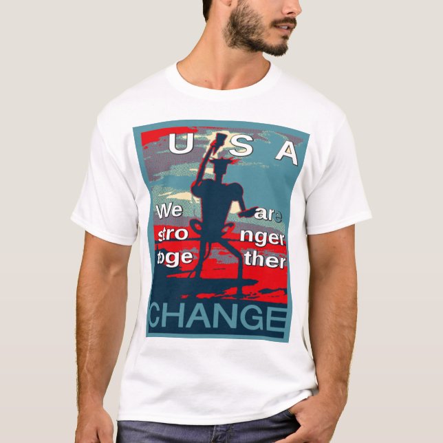 Camiseta Patriotic USA Hope Graphic Art Impressão Design (Frente)