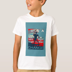Camiseta Patriotic USA Hope Graphic Art Impressão Design