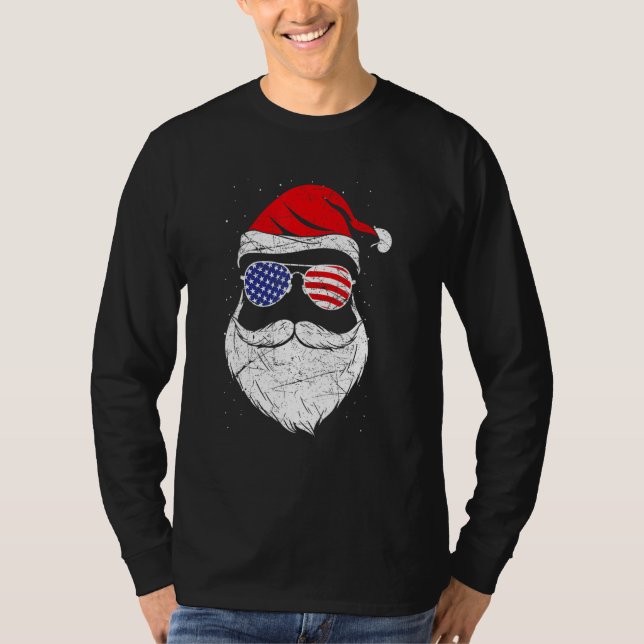 Camiseta Patriotic USA Santa Claus (Frente)