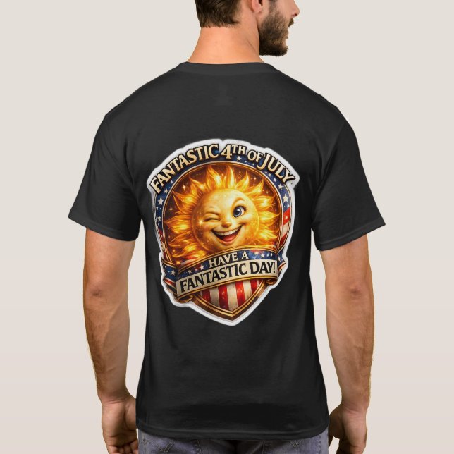Camiseta Patriotic winking son fourth of July celebration b (Verso)