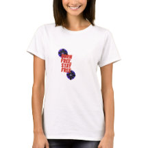 Camiseta Patriótica 4 de Julho para Mulheres Bande