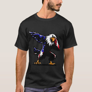 Camiseta Patriótica Águia 4 de julho Celebração de Homens n