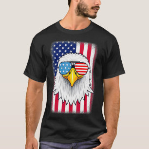 Camiseta Patriótica Águia Americana Bandeira 4 De Julho