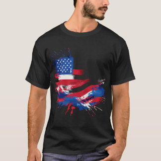 Camiseta "Patriótica American Flag Colors T-Shirt