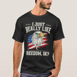 Camiseta Patriótica Americana Águia 4 de julho Estados Unid
