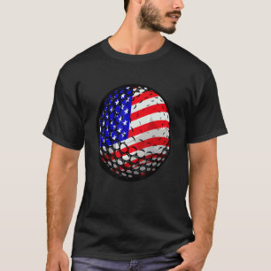 Camiseta Patriótica Americana Bandeira Golfe 4 De Julho