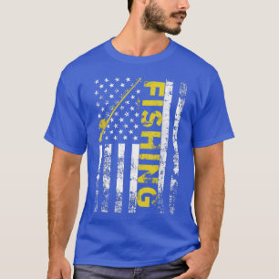 Camiseta Patriótica Americana da Pesca de Bandeira