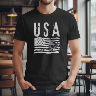 Camiseta Patriótica Americana Gótica