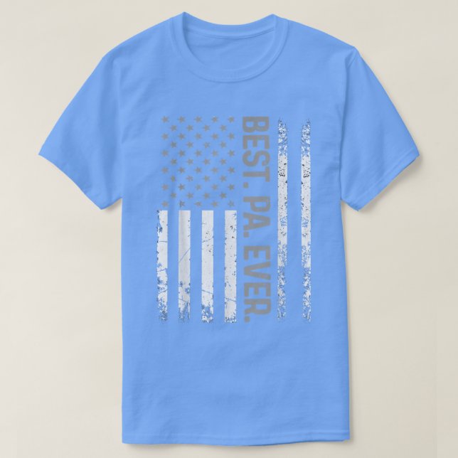 Camiseta Patriótica Americana Melhor Pa Ever Fath (Frente do Design)