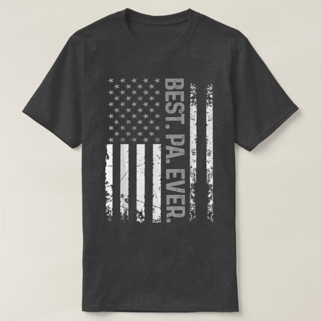 Camiseta Patriótica Americana Melhor Pa Ever Fath (Frente do Design)