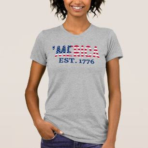 Camiseta Patriótica Americana 'mérica Est. 1776