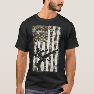 Camiseta Patriótica Arte Marcial Camo Usa Bandeira 4 De Jul