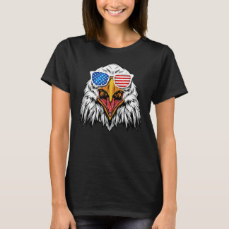 Camiseta Patriótica Bald Eagle Eua - Bandeira Americana 4 D