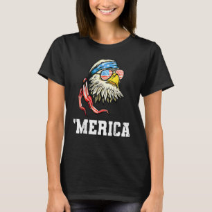 Camiseta Patriótica Bald Eagle Mullet Merica Usa Bandeira 4