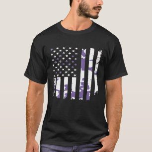 Camiseta Patriótica Bandeira dos Estados Unidos Caça Camo C