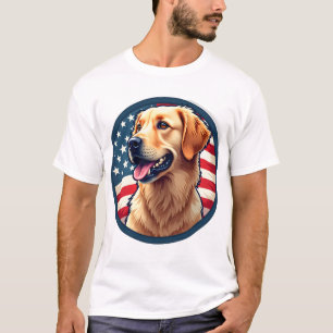 Camiseta Patriótica com Medalhões Laterais do Gold