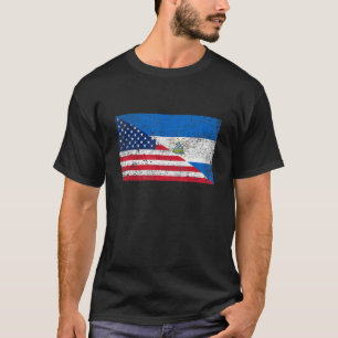 Camiseta Patriótica da Bandeira Americana e Nicarágua