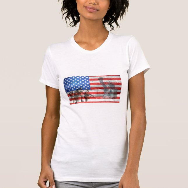 Camiseta Patriótica das Mulheres (Frente)
