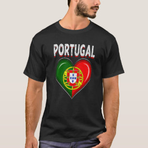 Camiseta Patriótica de Bandeira do Coração Retroativo em Po