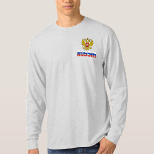 Camiseta Patriótica de Bandeira e Casaco de Armas