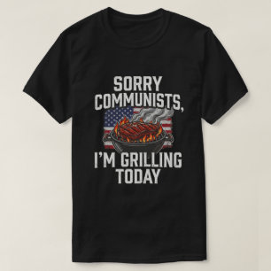 Camiseta Patriótica de Churrasco Desculpe Comunist
