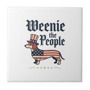 Camiseta Patriótica de Dachshund Weenie the People