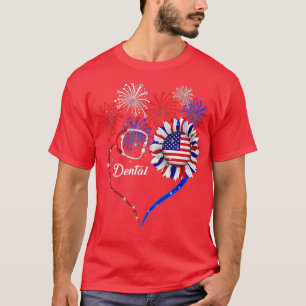 Camiseta Patriótica Dental 4 De Julho Bandeira Americana Su