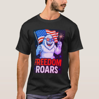 Camiseta Patriótica Divertida do Yeti “A LIBERDADE
