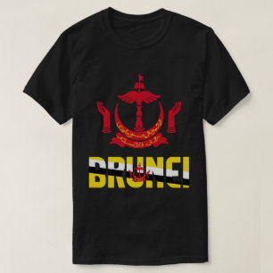 Camiseta Patriótica do Brunei e Casaco de Armas