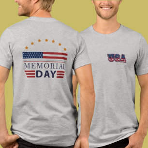 Camiseta Patriótica do Dia da Memória EUA de Dupla